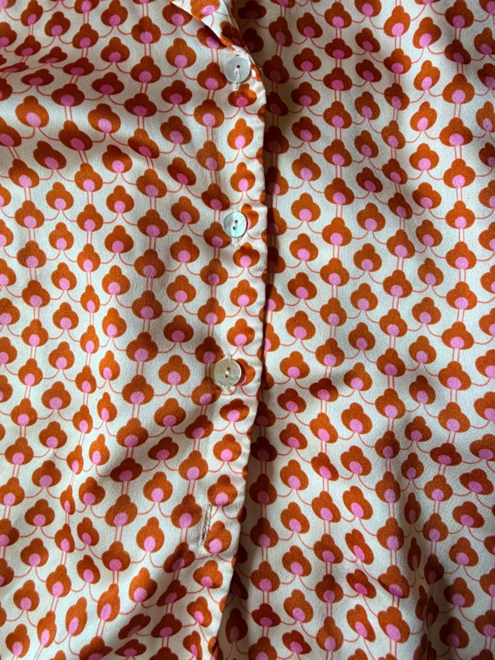Etam orange and pink printed pajama set S - Picture 4 of 6